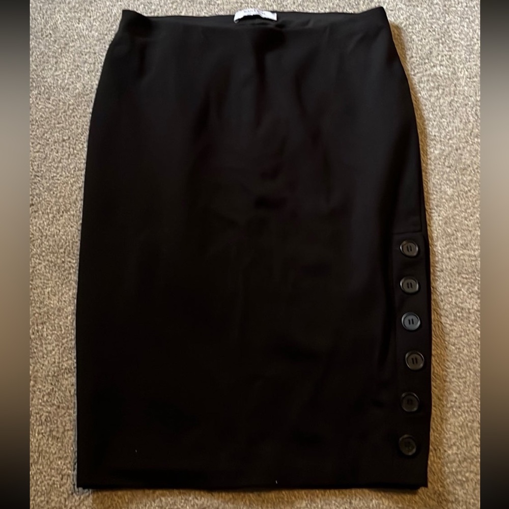 BAILEY/44 Black Pencil Skirt w/ Button Detail  sz S